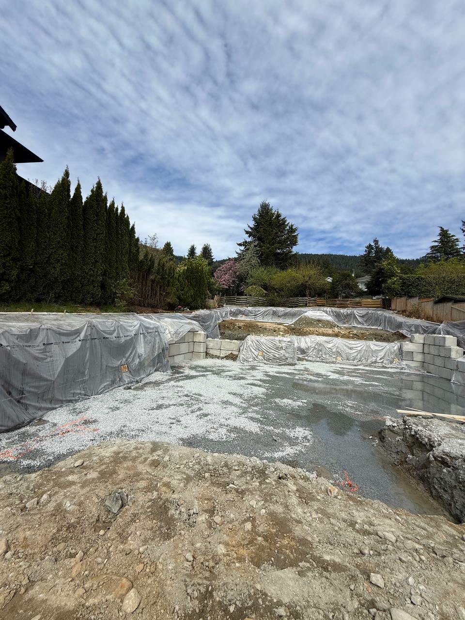 Foundation preparation at the Genoa Crescent residence
