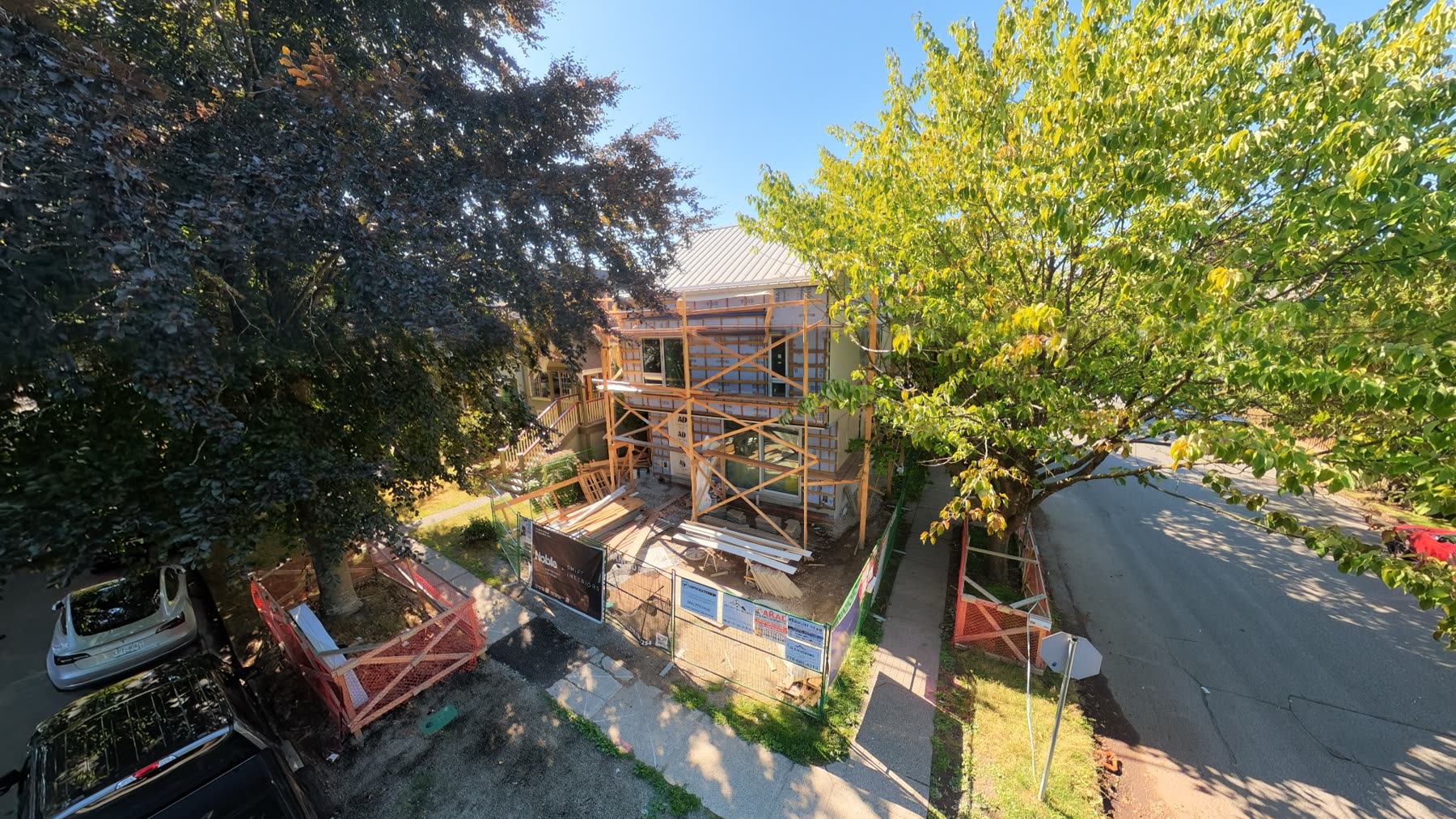 Willow Street Net Zero duplex under construction